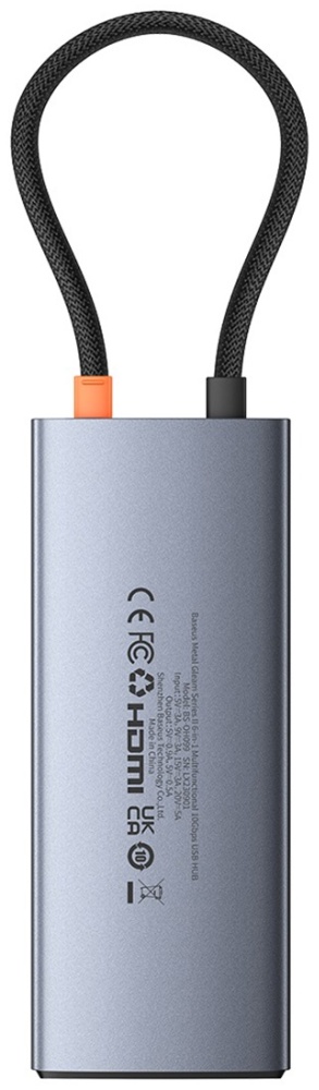 Док-станция Baseus Metal Gleam Series II 6-in-1 Grey (B00061802813-00)