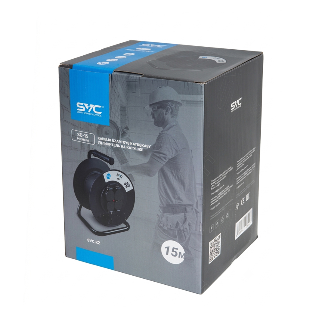 Удлинитель на катушке SVC SC-15 Premium 15 м