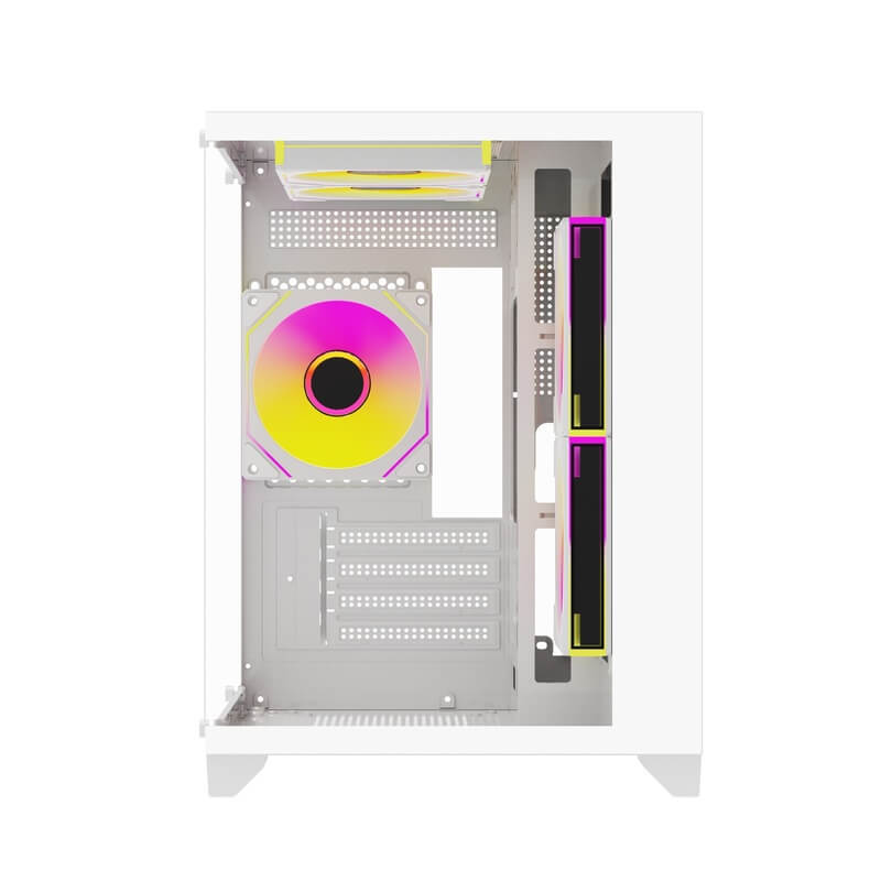 Корпус Wintek AQUABOX S05-W TG [Mini Tower, 5 x 120 мм ARGB, Белый]