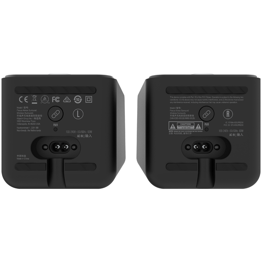 Акустические тыловые колонки Klipsch Flexus SURR 200 для саундбаров серии Flexus Core, чёрные
