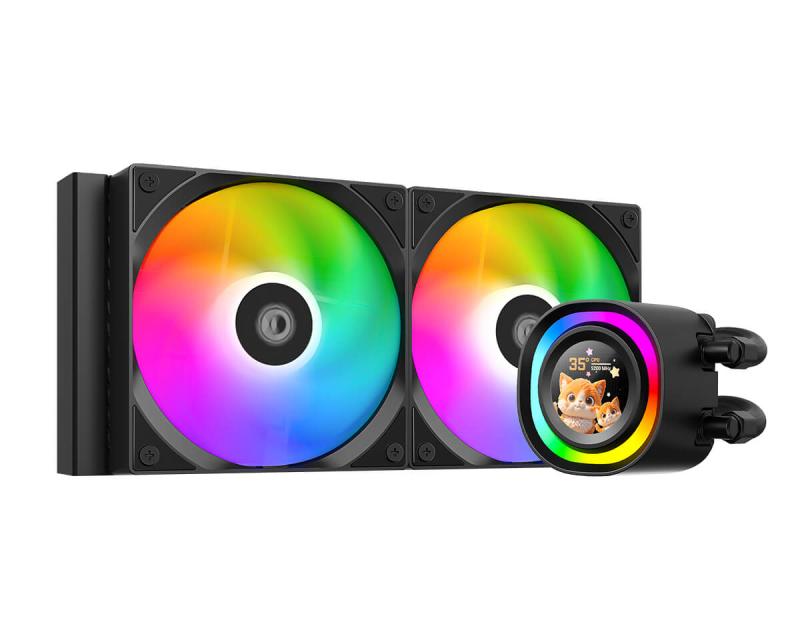 Система охлаждения ID-COOLING FX240 LCD [120 × 120 × 25 мм, 2000 об/мин, 27.2 дБ, 4 pin]