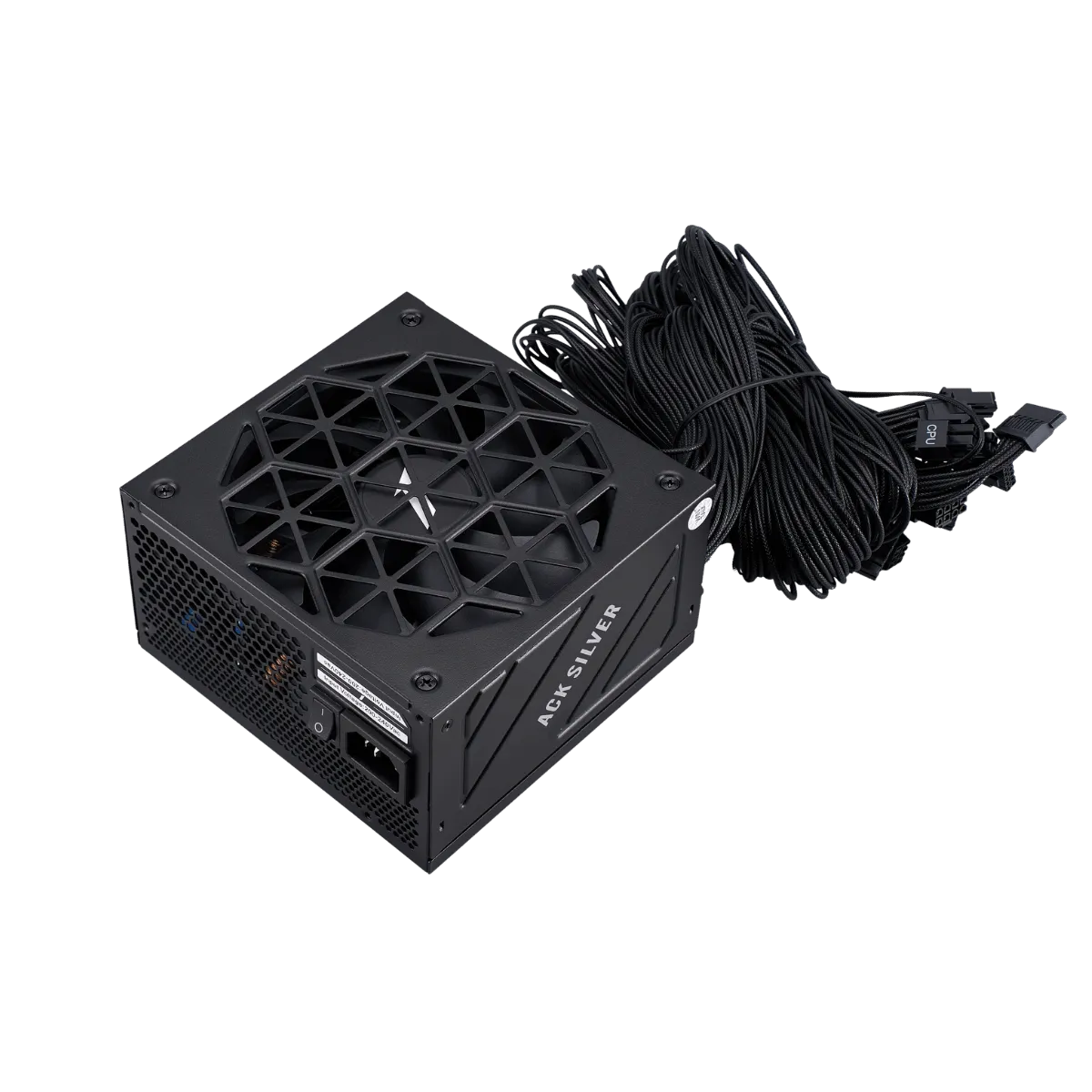 Блок питания 1stPlayer ACK Silver (HA-750BA7 BLACK) [750 Вт, 80 PLUS Silver, 4x SATA, 1 x 16 pin (12VHPWR), 2 x 6+2 pin PCIe, 1x 4+4 pin CPU, ATX]