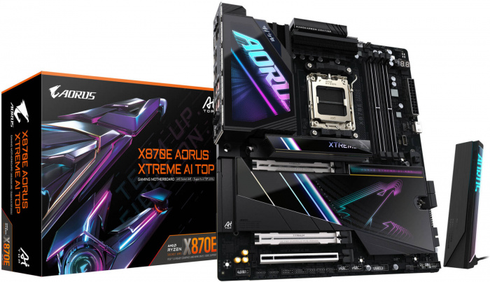 Материнская плата Gigabyte X870E AORUS XTREME (X870E A XTREME AI TOP 1.1) [AM5, AMD X870E, 4xDDR 5, 4xM.2, 3xPCI-E x16, Standard-ATX]