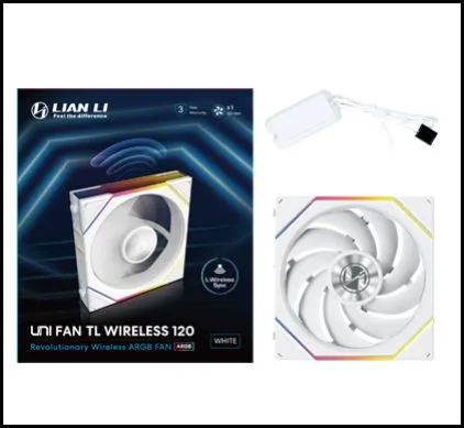 Вентилятор для корпуса Lian Li UNI FAN TL 120 Wireless ARGB White [120 мм, 2600 об/мин, 90.1 CFM, 33 дБ, PWM]
