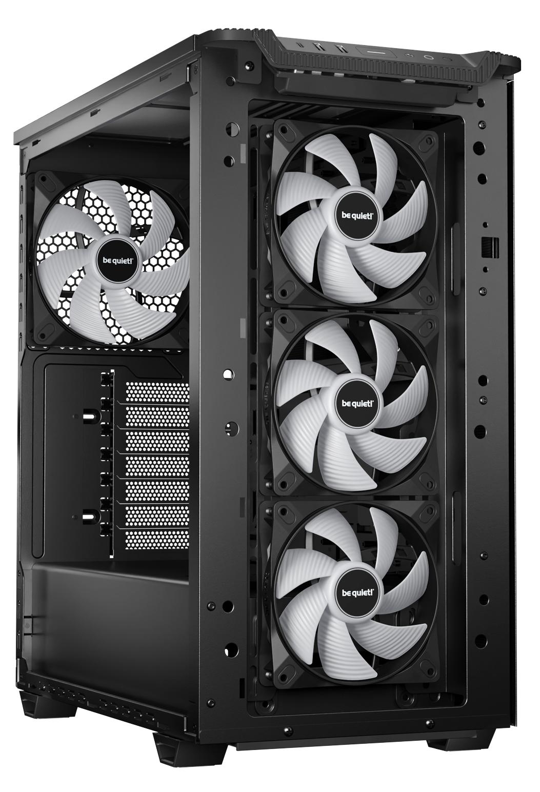 Корпус Be quiet! Pure Base 501 LX (BGW78) [Midi Tower, 3 x 120 см ARGB, 1 x 140 см, черный]