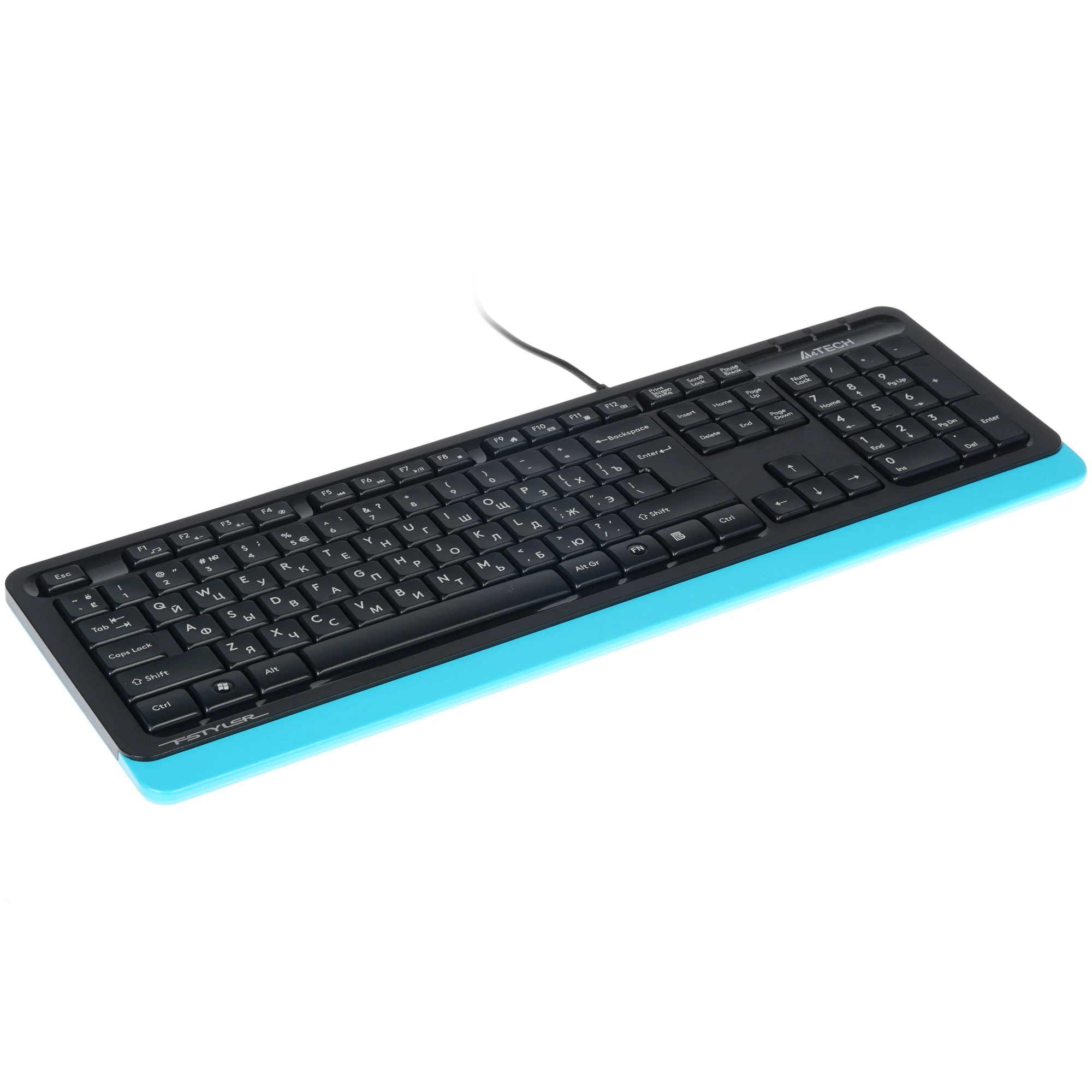 Клавиатура A4Tech Fstyler FK10 [Мембранная, проводная, клавиш - 104, черная]
