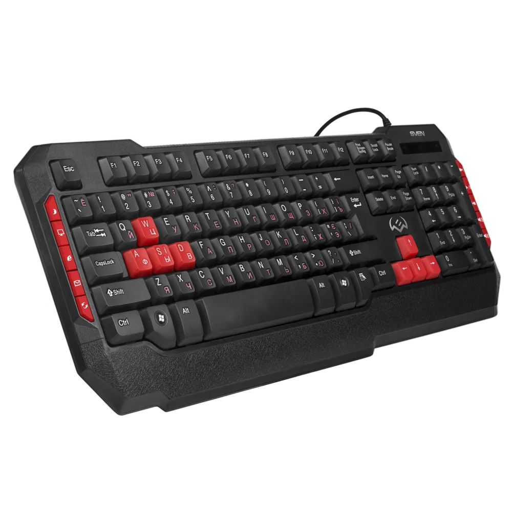 Клавиатура+мышь+коврик SVEN GS-9000 [мембранная, проводная, черная]