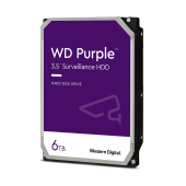 Жесткий диск Western Digital Purple, WD64PURZ [6 ТБ, 3.5", SATA III, 5400 об/мин, 256 МБ кэш, для систем видеонаблюдения]