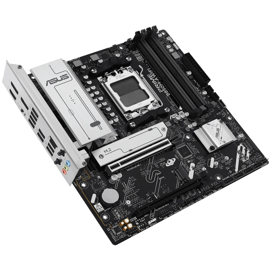 Материнская плата Asus PRIME B850M-A WIFI [AM5, AMD B850, 4xDDR 5, 3xM.2, 2xPCI-E x16, Micro-ATX]