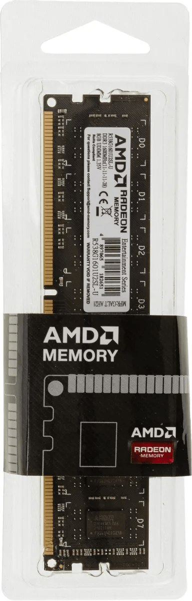 Оперативная память AMD Radeon R3 Value Series (R338G1339U2S-U) [8 ГБ, DDR 3, 1333 МГц, 1.5 В]