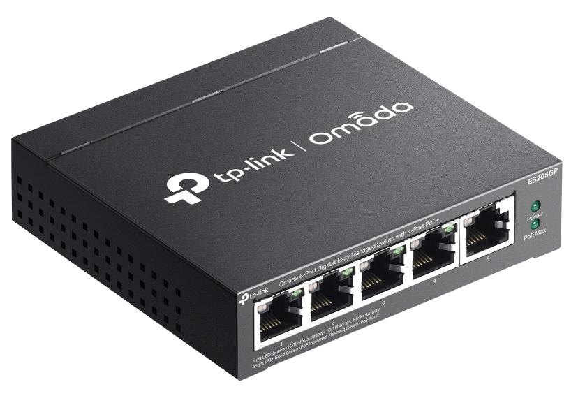 Коммутатор TP-Link Omada ES205GP PoE+ GbE Easy Managed  5-портовый 