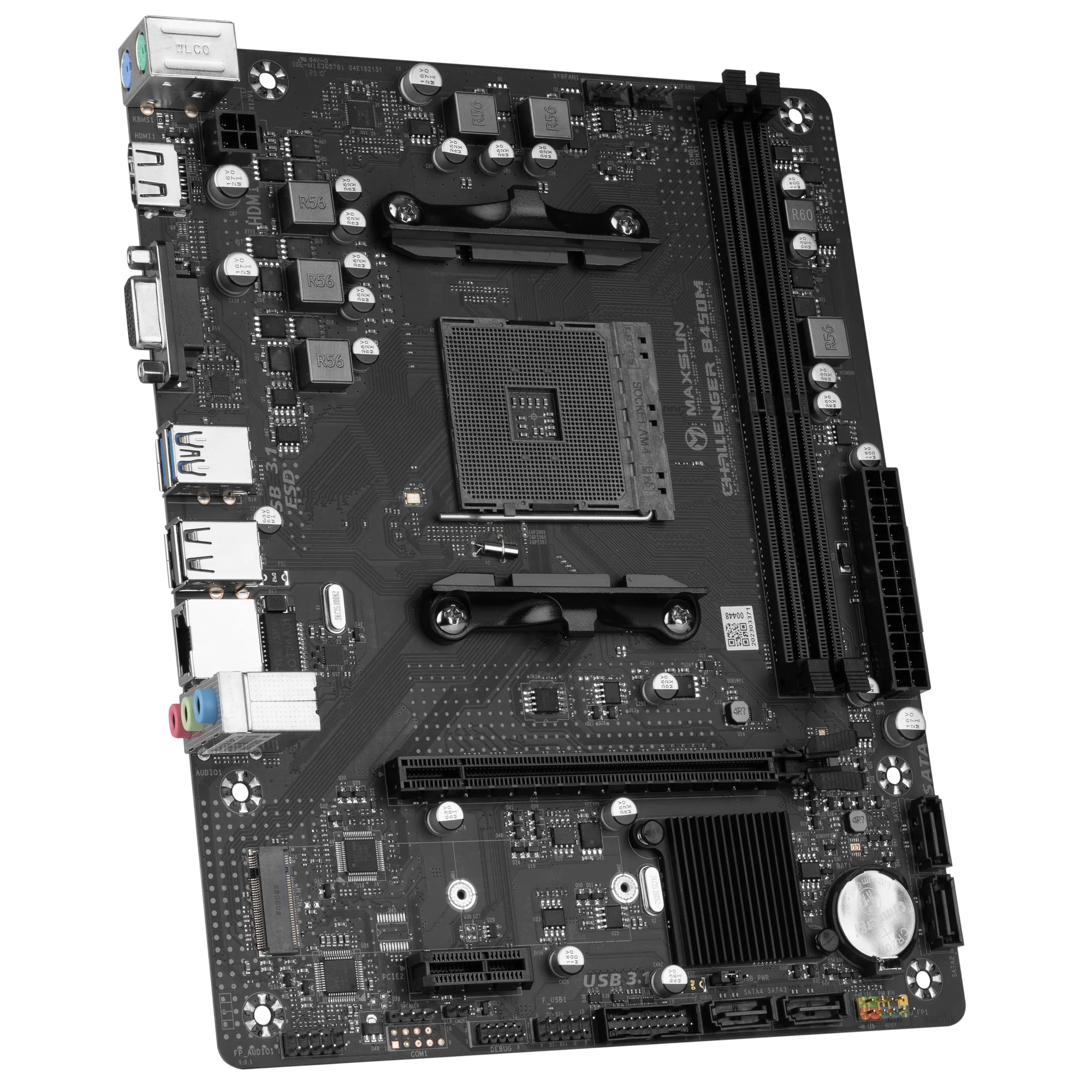 Материнская плата Maxsun Challenger B450M (V0) [AM4, AMD B450, 2xDDR 4, 1xM.2, 1xPCI-E x16, Micro-ATX]