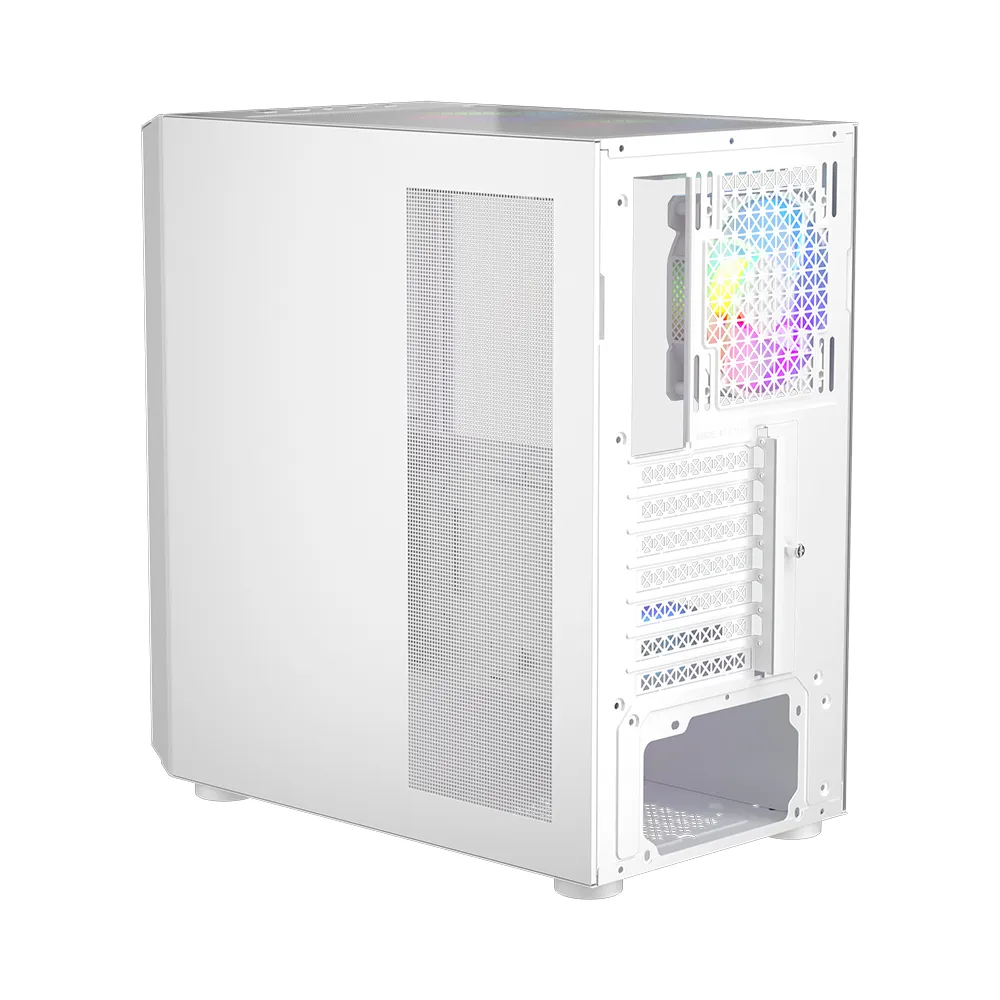 Корпус 1stPlayer T7-P (T7-P-WH-4F7-W) [Midi Tower, 4 x 12 см, белый]