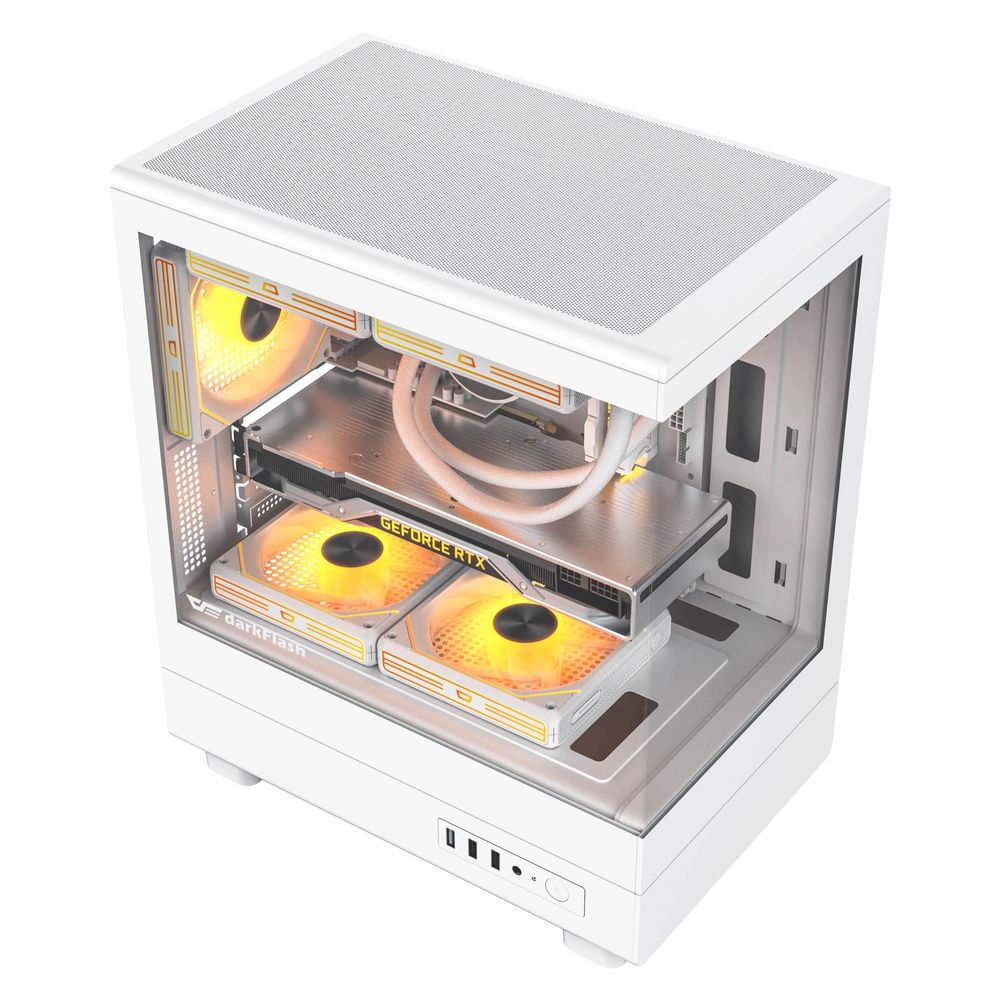 Корпус darkFlash DB330M (DF-DB330M-WH) [Mini Tower, 3 x 120 мм ARGB, Белый]