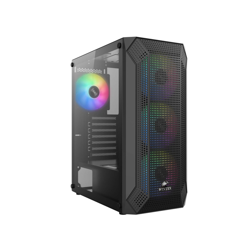 Корпус Wintek Infinity 1882 B-M TG [Midi Tower, 4x 120 мм RGB, черный]