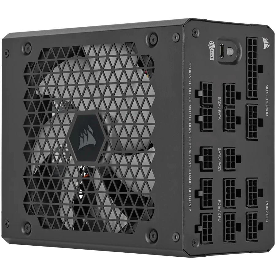 Блок питания Corsair HXi Series HX1000i (CP-9020259-EU) [1000 Вт, 80 PLUS Platinum, 8x SATA, 4 x 6+2 pin PCIe, 2x 4+4 pin CPU, ATX]