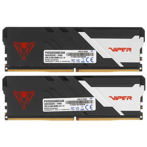 Комплект оперативной памяти Patriot Viper Venom (PVV532G680C34K) [32 ГБ, DDR 5, 6800 МГц, 1.4 В, KIT]