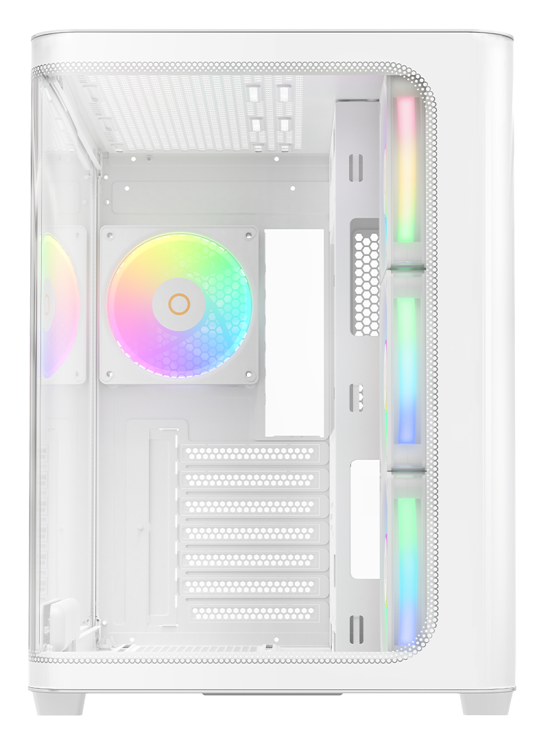 Корпус Ocypus Iota C70 Curve (Iota-C70-WHD400CD-GL) [Midi Tower, 4 x 120 мм ARGB, белый]