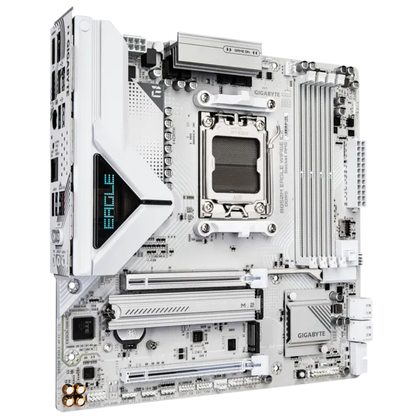 Материнская плата Gigabyte B850M EAGLE WIFI6E ICE [AM5, AMD B850, 4xDDR 5, 2xM.2, 2xPCI-E x16, Micro-ATX]