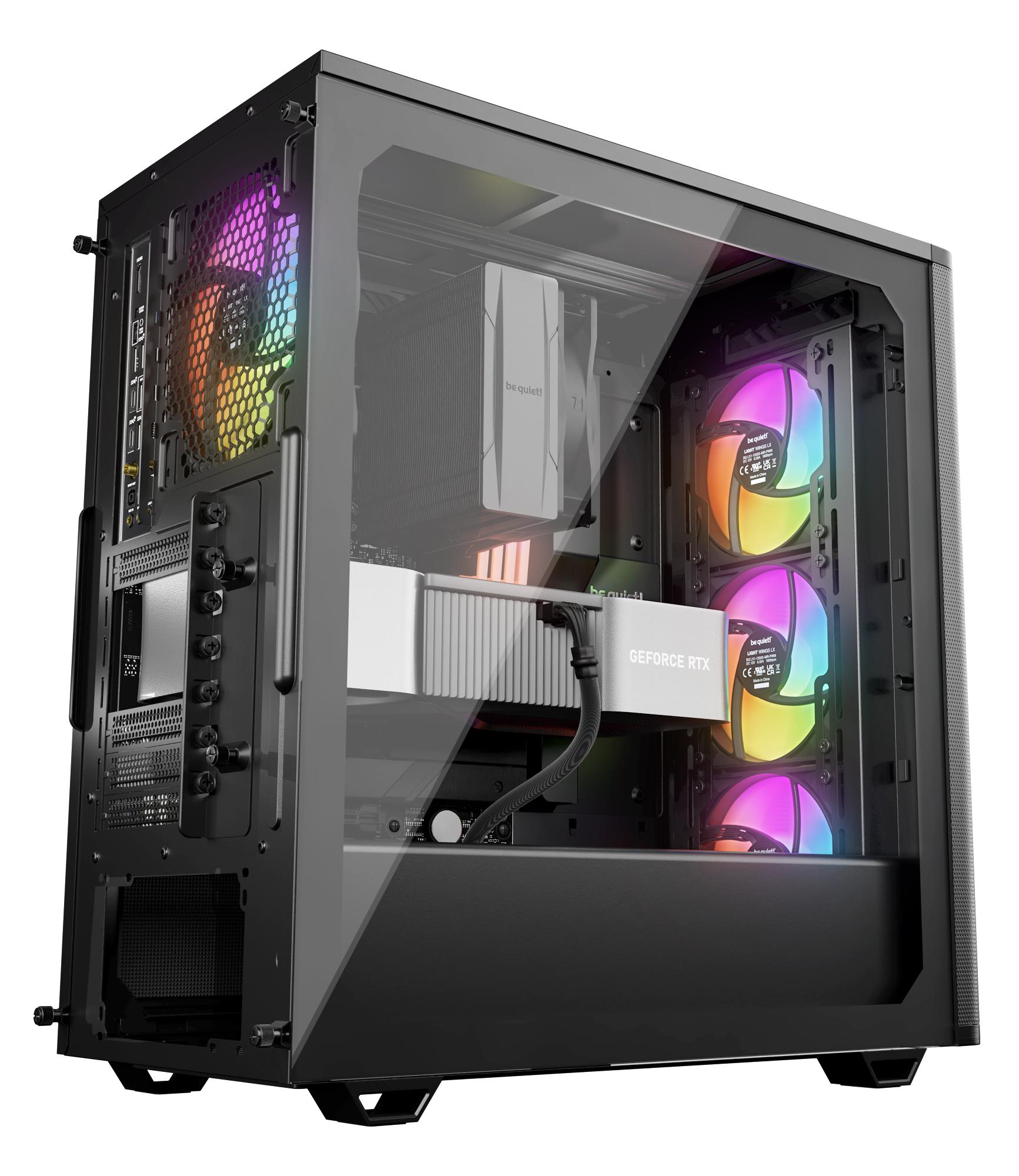 Корпус Be quiet! Pure Base 501 LX (BGW78) [Midi Tower, 3 x 120 см ARGB, 1 x 140 см, черный]