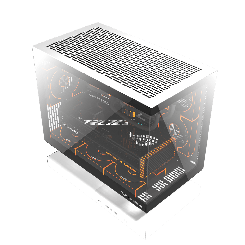 Корпус darkFlash F1 (DF-F1-WH) [Mini Tower, 6 x 120 мм ARGB, Белый]
