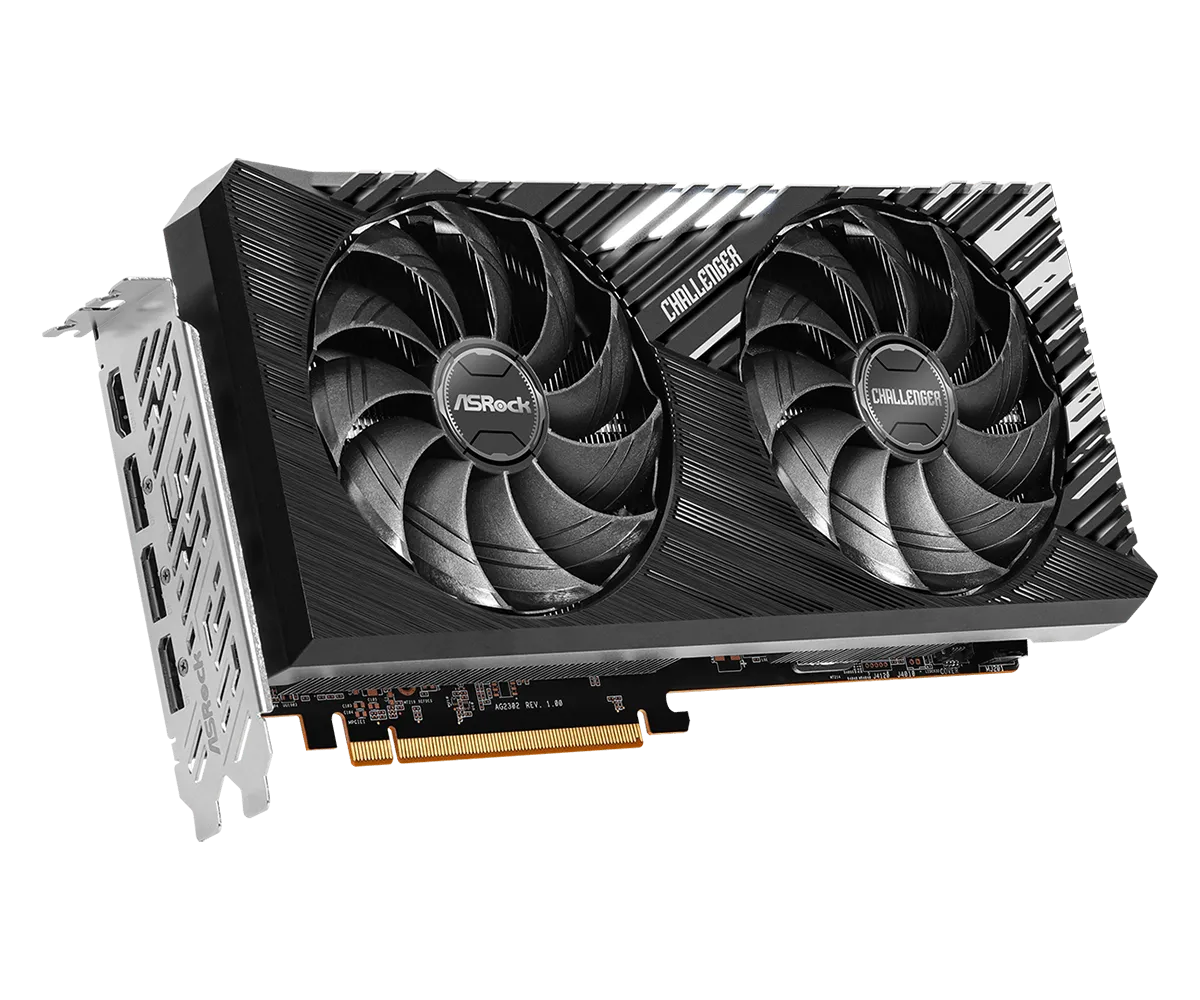 Видеокарта ASRock RX 7700 XT Challenger (RX7700XT CL 12GO) [12 ГБ, GDDR6, 192 бит, HDMI, DisplayPort (3 шт)]