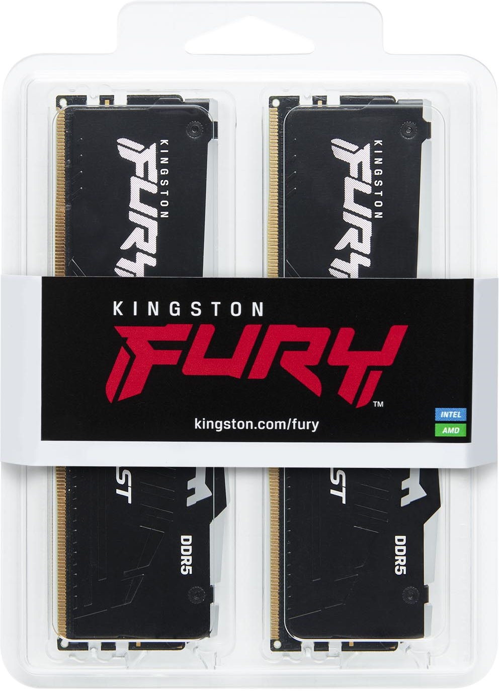 Комплект оперативной памяти Kingston Fury Beast RGB (KF552C40BB2AK2-64) [64 ГБ, DDR 5, 5200 МГц, 1.25 В, подсветка, KIT]