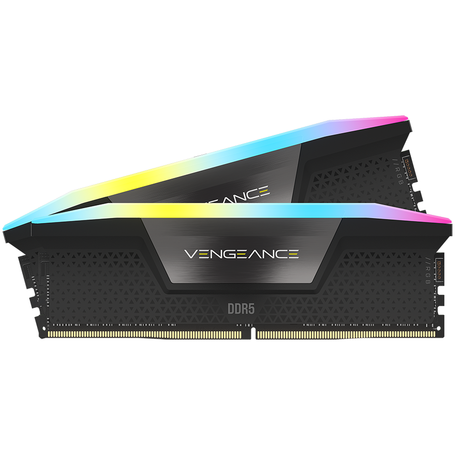 Комплект оперативной памяти Corsair VENGEANCE RGB DDR5 (CMH32GX5M2E6000C36) [32 ГБ, DDR 5, 6000 МГц, 1.35 В, подсветка, KIT]