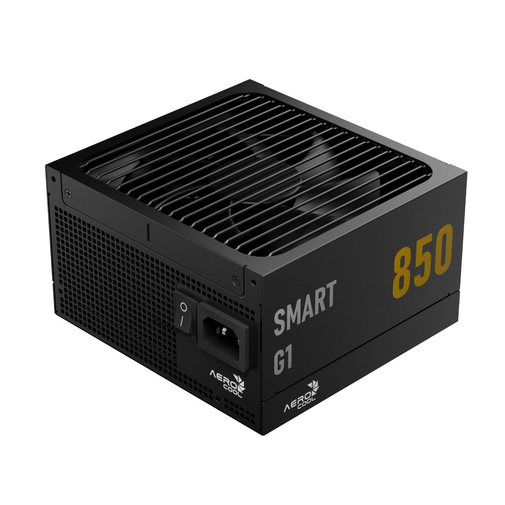 Блок питания AeroCool SMART G1 850 (ACPG-SR85FEC.71) [850 Вт, 80 PLUS Gold, 8x SATA, 1 x 16 pin (12VHPWR), 3 x 6+2 pin PCIe, 2x 4+4 pin CPU, ATX]