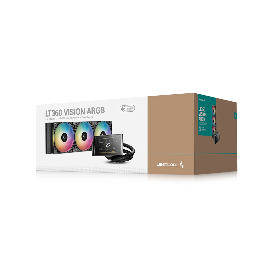 Система охлаждения DeepCool LT360 VISION ARGB [120 × 120 × 25 мм, 2500 об/мин, 33.66 дБ(A), 4 pin]