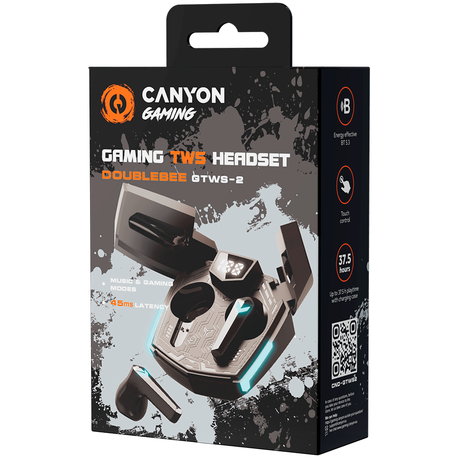Наушники Canyon Doublebee GTWS-2 Gaming (CND-GTWS2B) черный