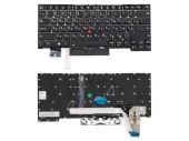 Клавиатура для ноутбука Lenovo ThinkPad T14s/ T490s/ T495s, подсветка, джойстик, RU, черная