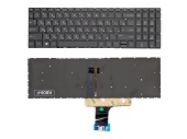 Клавиатура для ноутбука HP Pavilion 15-EH/ 15-EG/ 15-ER, без рамки, подсветка, RU, черная