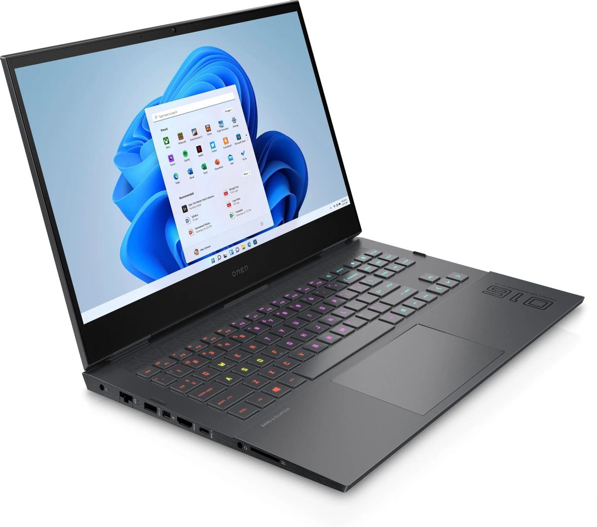 Ноутбук HP Omen 16-c0057ur (5R9S0EA) [16.1" Full HD, Ryzen 7 5800H, 16 ГБ ОЗУ, 512 ГБ SSD, RTX 3070, DOS]