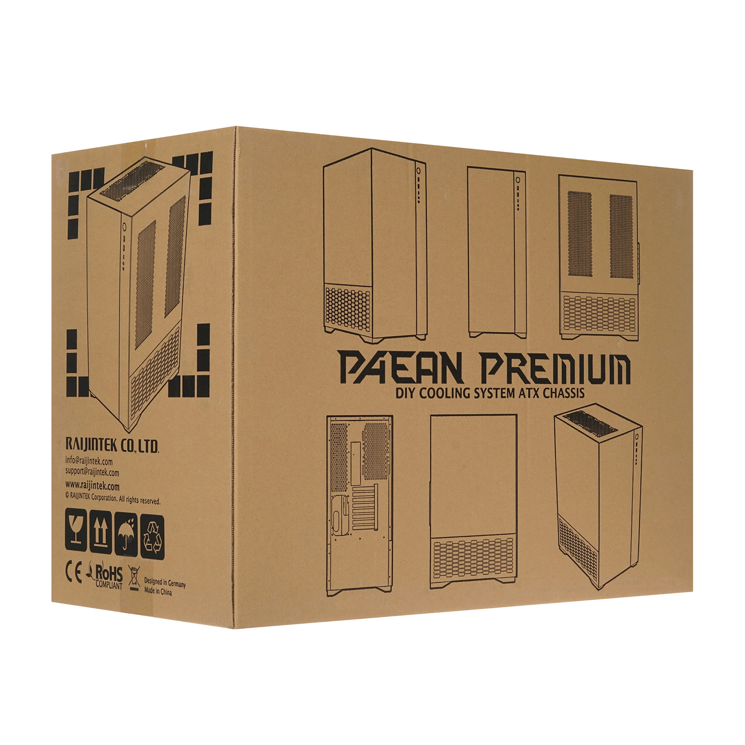 Корпус Raijintek Paean Premium [Midi Tower, белый]