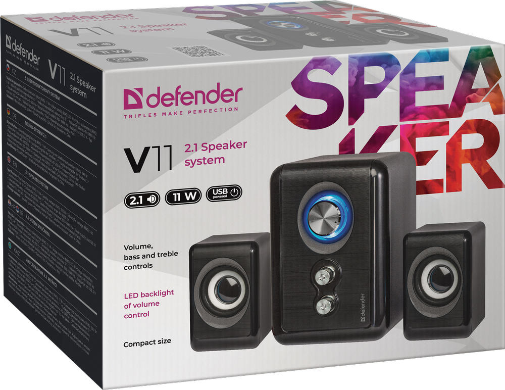 Компактная акустика 2.1 Defender V11, черный