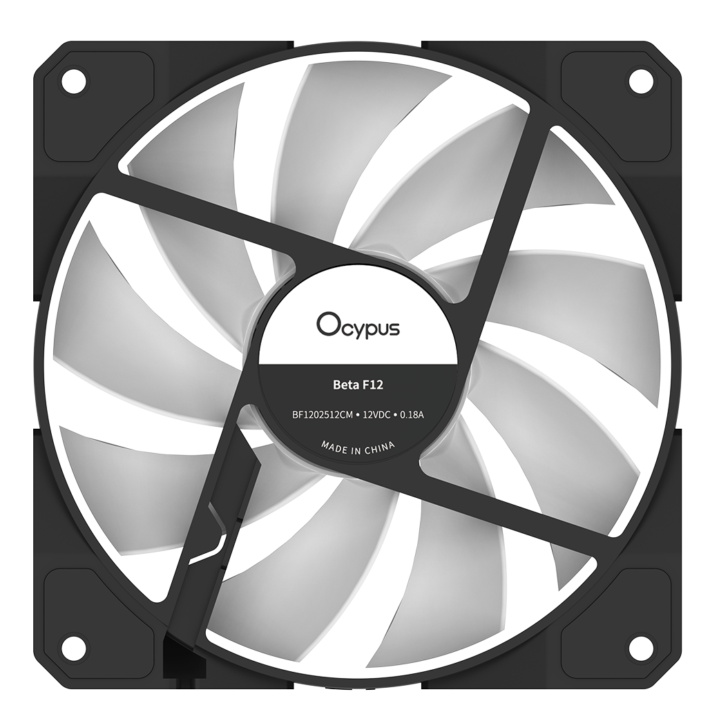 Вентилятор для корпуса Ocypus Beta F12 ARGB [120 x 120 мм, 1600 об/мин, 56 CFM, 29 дБ, PWM]