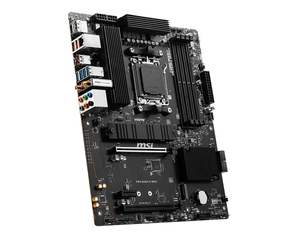 Материнская плата MSI PRO B650-S WIFI [AM5, AMD B650, 4xDDR 5, 2xM.2, 1xPCI-E x16, Standard-ATX]