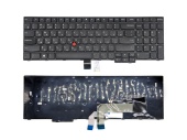 Клавиатура для ноутбука Lenovo ThinkPad E570/ E575/ T540, подсветка, джойстик, RU, черная