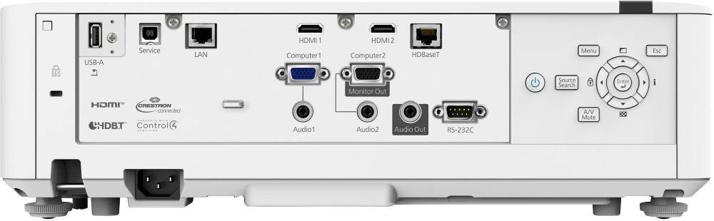 Лазерный проектор Epson EB-L520U, LCD:3х0.67", 2 500 000:1, 5200 ANSIlm, WUXGA (1920x1200), 4K,HDMI, LAN, USB, V11HA30040