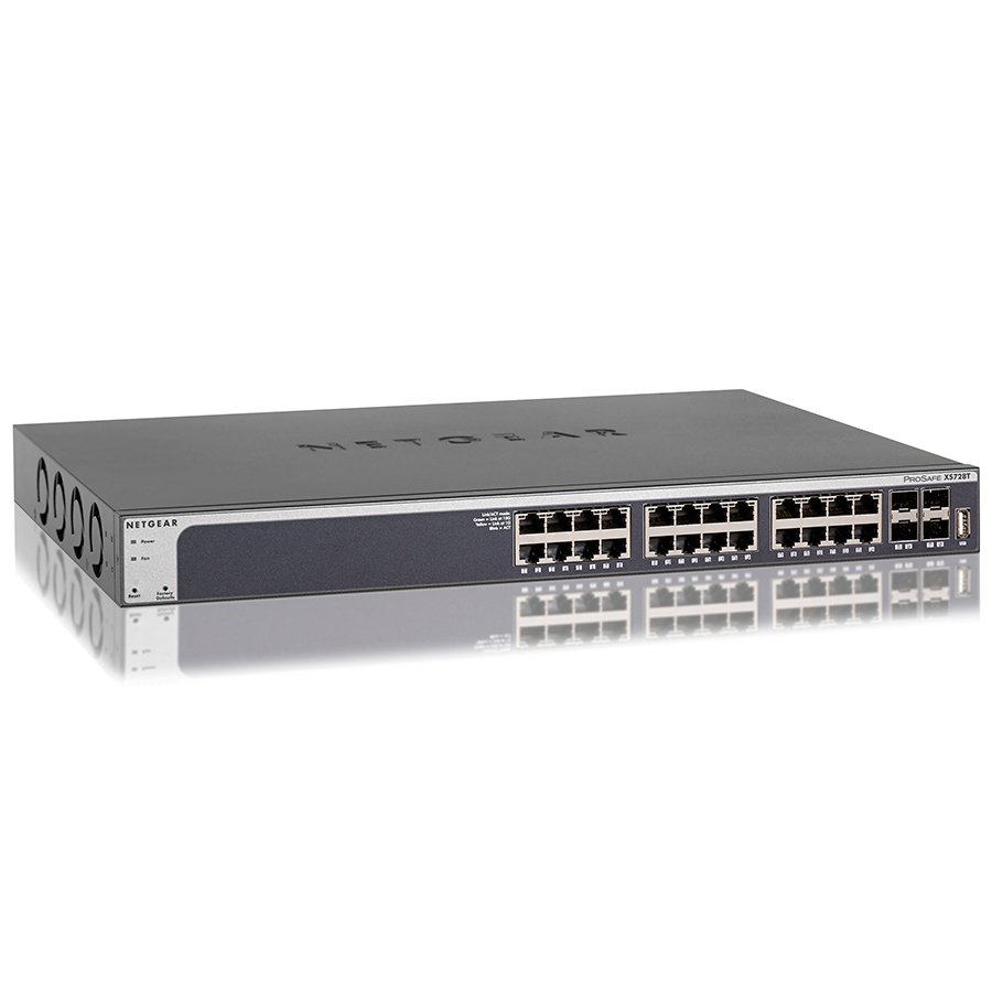 Коммутатор Netgear XS728T-100NES 24x портов, 10GE, SFP+ - купить в интернет-магазине Forcecom.kz Коммутатор Netgear XS728T-100NES 24x портов, 10GE, SFP+