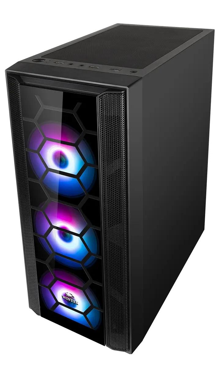 Корпус ПК без БП Wintek Galaxy F507 TG, черный  - купить в интернет-магазине Forcecom.kz Корпус ПК без БП Wintek Galaxy F507 TG, черный