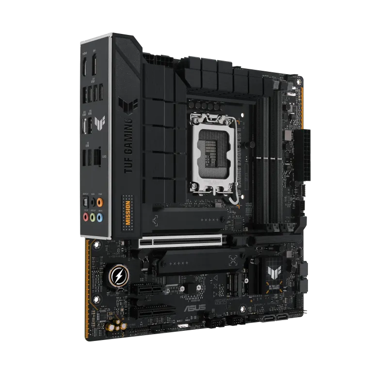 Материнская плата Asus TUF GAMING B760M-PLUS II [LGA 1700, Intel B760, 4xDDR 5, 3xM.2, 1xPCI-E x16, Micro-ATX]