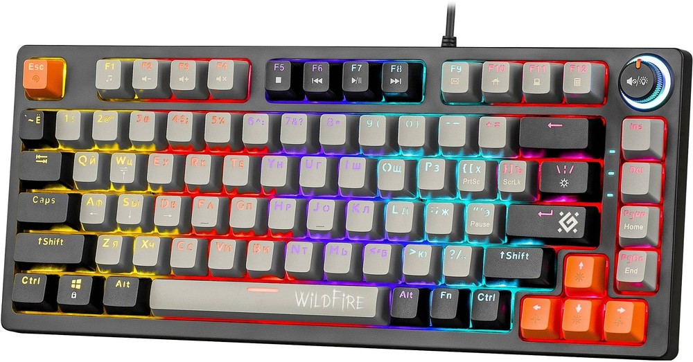 Клавиатура USB, Defender Wildfire GK-213 KeyBoard RU, (45214)