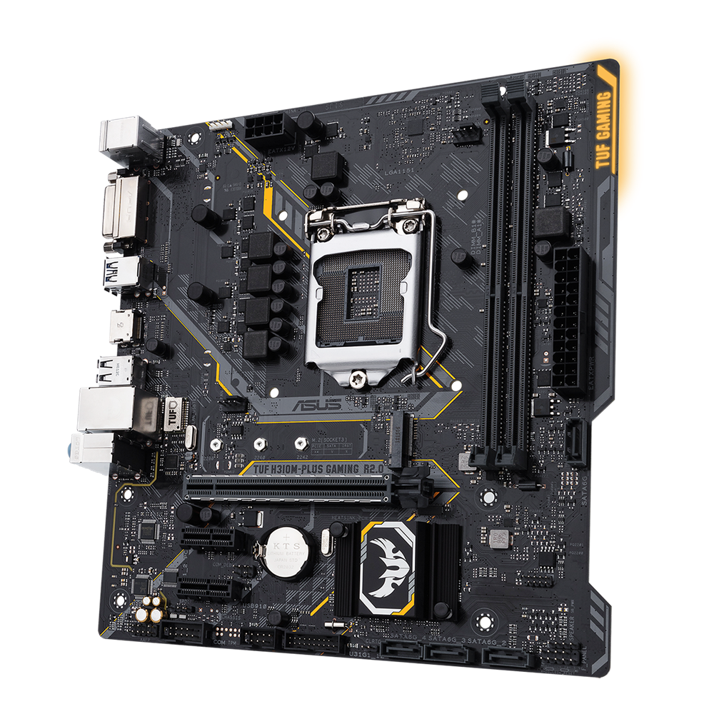 Материнская плата Asus TUF H310-PLUS GAMING [LGA 1151, Intel H310, 2xDDR 4, 1xM.2, 1xPCI-E x16, Micro-ATX]