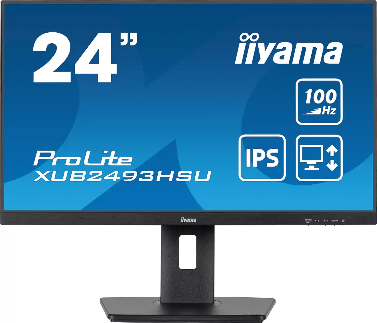 Монитор Iiyama ProLite PL2493HS (XUB2493HSU-B7 A) [23.8", IPS, 1920x1080, 100 Гц, 1 мс, HDMI, DisplayPort]