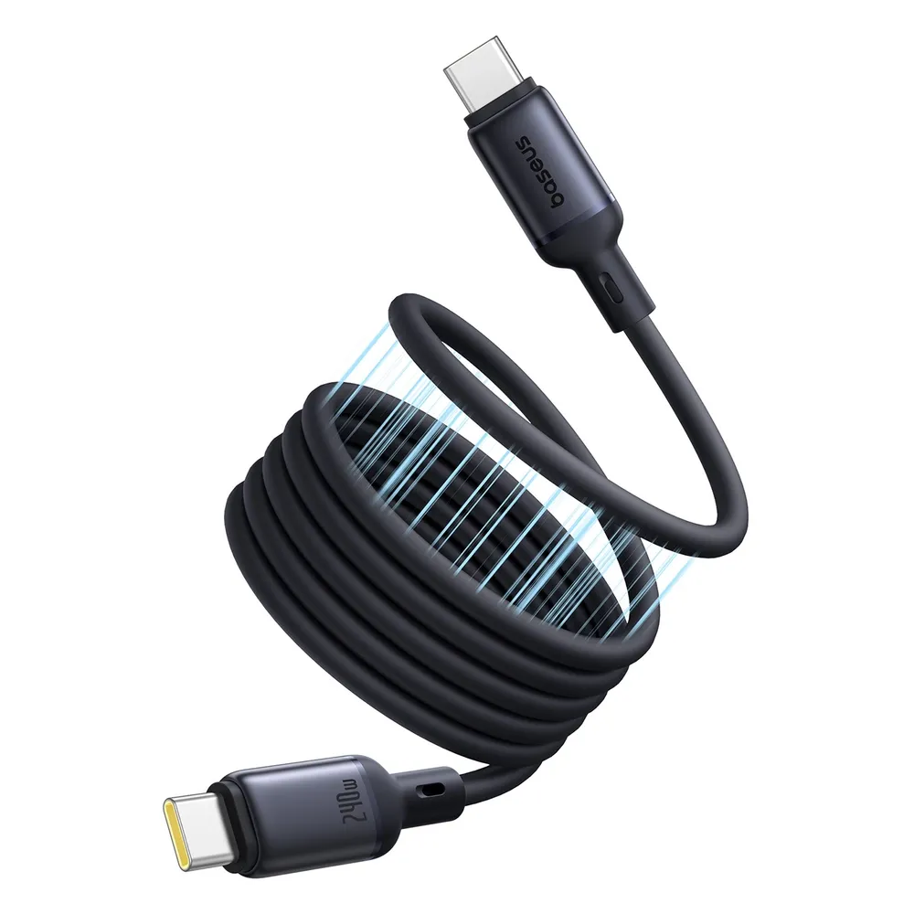 Интерфейсный кабель Baseus PicoGo Magnetic USB-C to USB-C 240W Black (P10376800121-00)