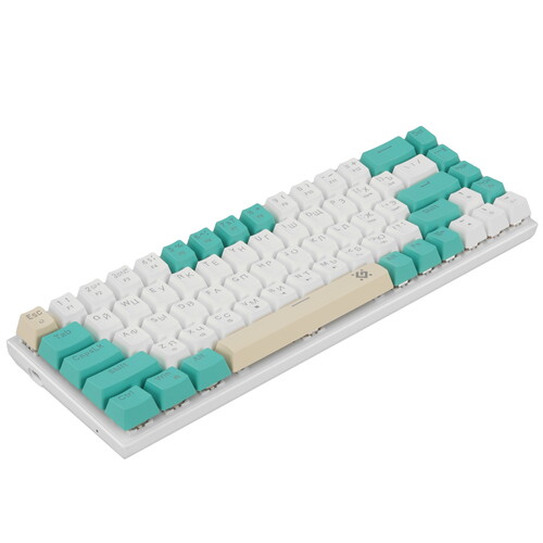 Клавиатура Defender Vexx Pro GK-084 (45084) [механическая, проводная, RGB подсветка, Outemu Red, белая]