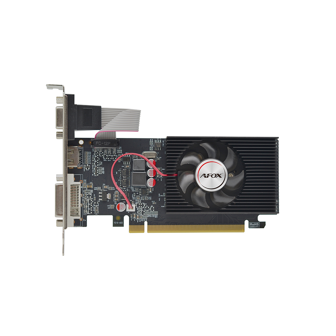 Видеокарта Afox GT220 1GB D3 LP Single Fan (AF220-1024D3L2) [1 ГБ, DDR3, 128 бит, VGA, DVI, HDMI]