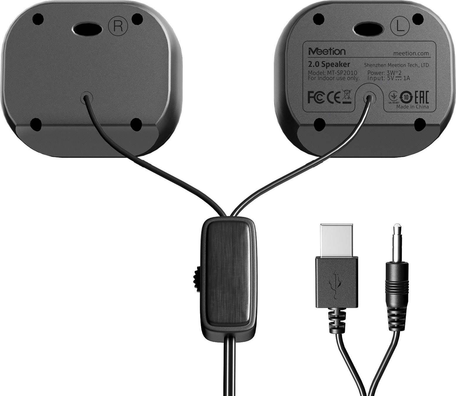 Акустическая система MeeTion MT-SP2010, USB/3.5, Черный  